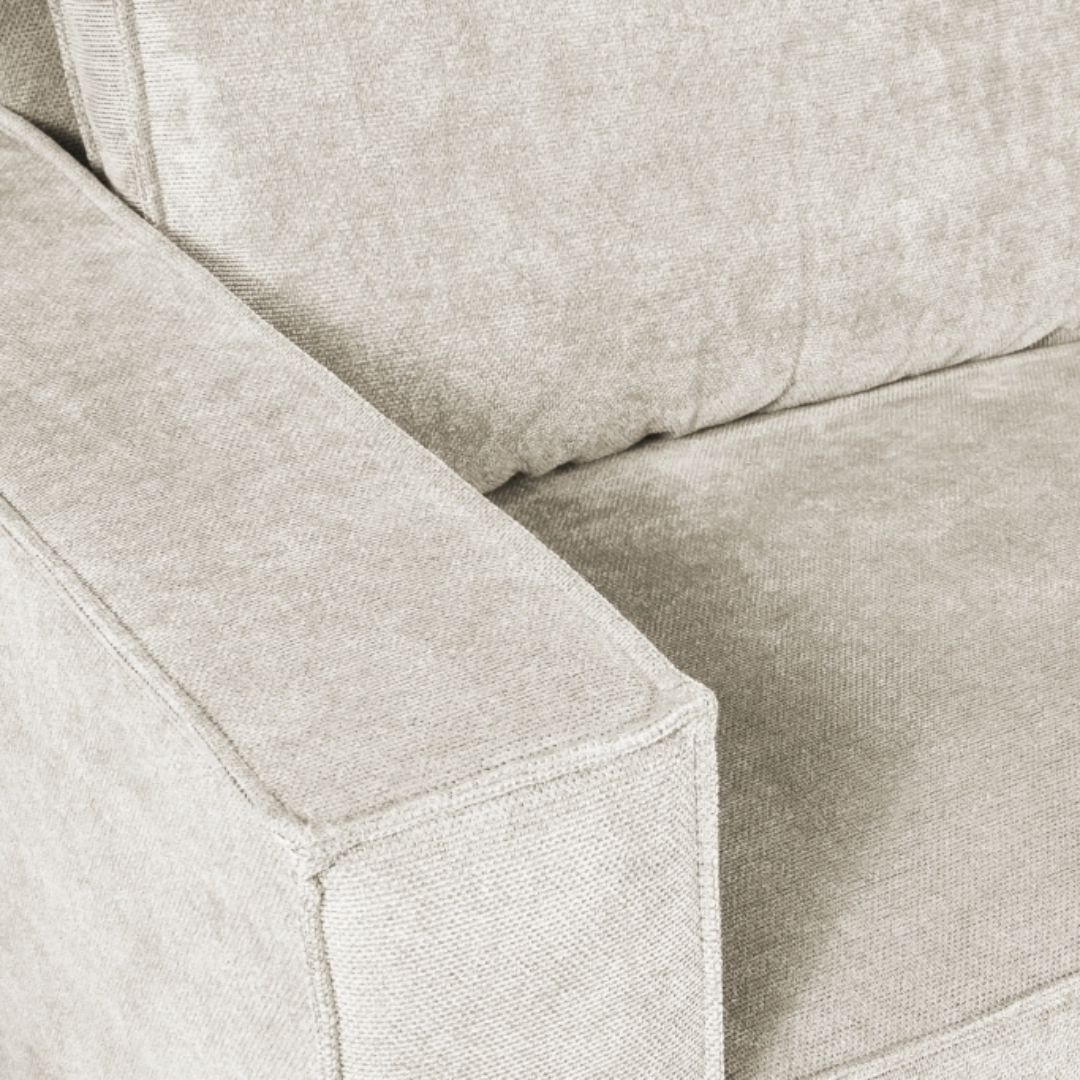 Beige hoekbank rechts 4 zits