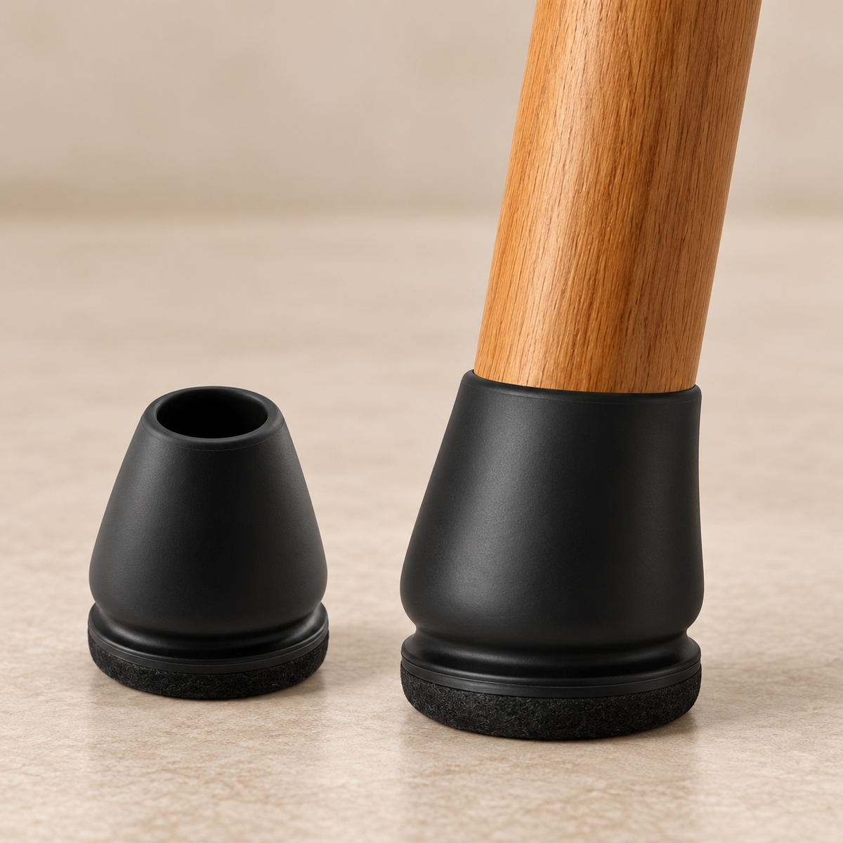 FLOOQ® Pro Stoelpootdoppen Geluidloos & Krasvrij (14–21 mm) 8 stuks