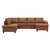Hoekbank Houston 4-zits U-opstelling Links Cognac