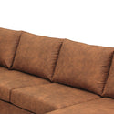 Hoekbank Houston 4-zits U-opstelling Links Cognac