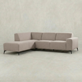 Beige hoekbank 4 zits