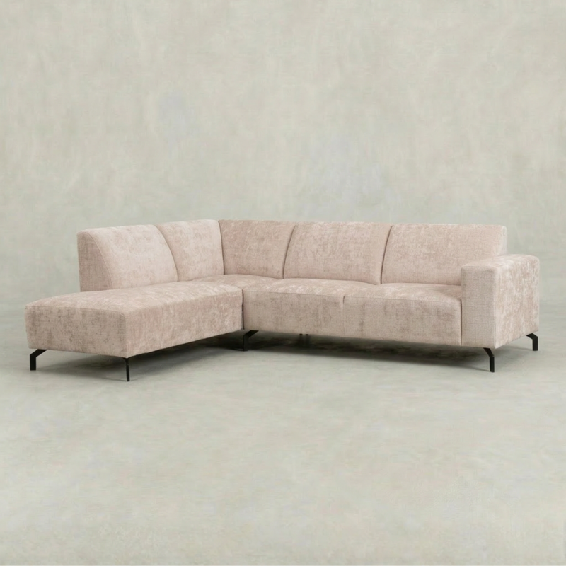 Beige hoekbank 4 zits
