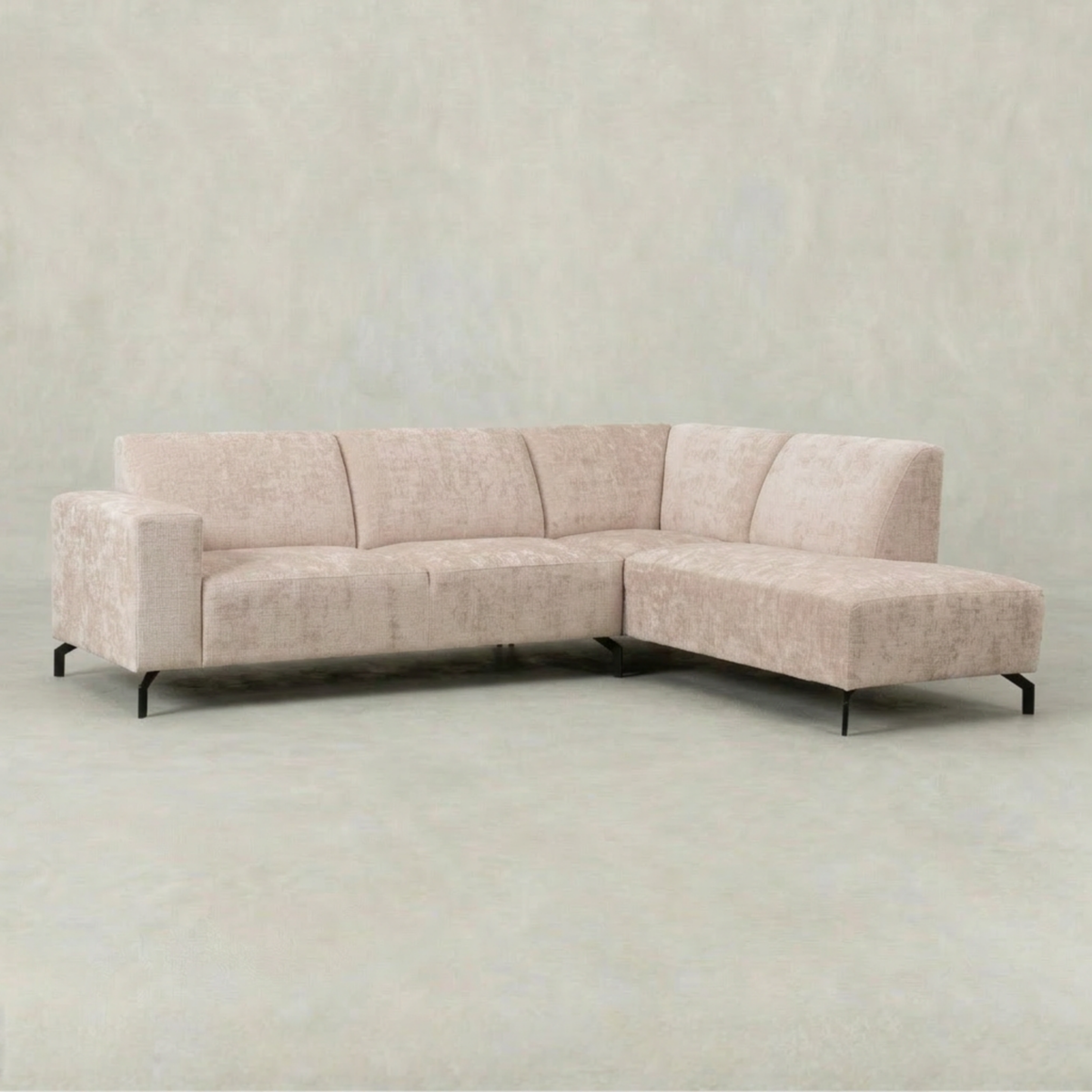 Beige hoekbank 4 zits