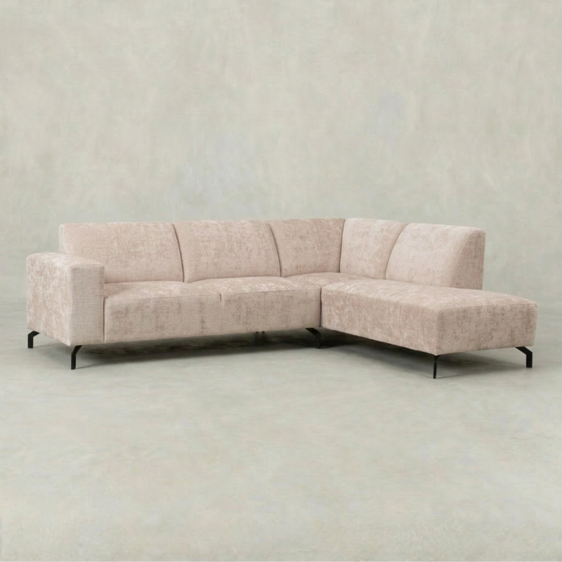 Beige hoekbank 4 zits