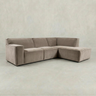 Taupe hoekbank 4 zits