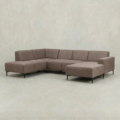 Hoekbank Soren 4-zits Links U-opstelling Grijs