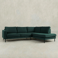 Groene hoekbank 4 zits
