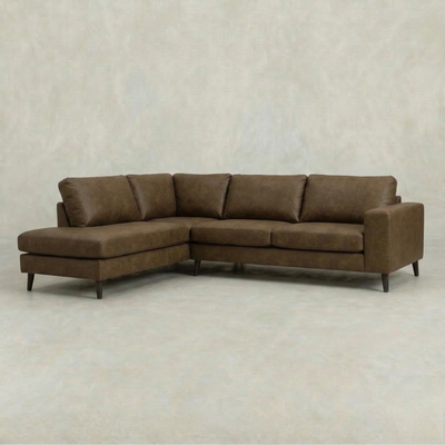 Hoekbank Torin 4-zits Links Bruin