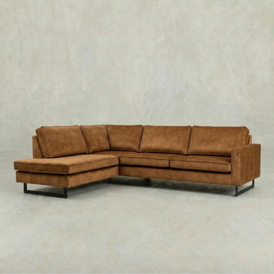 Hoekbank Twenty Five 4-zits Links Cognac