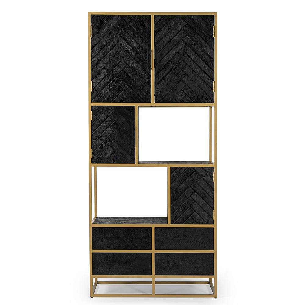 Mangohouten Vakkenkast Fingula 90 cm