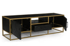 tv meubel van mangohout met goud frame 165 cm