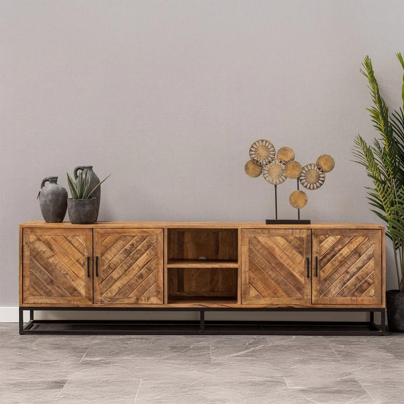 Mangohouten TV Meubel 200 cm