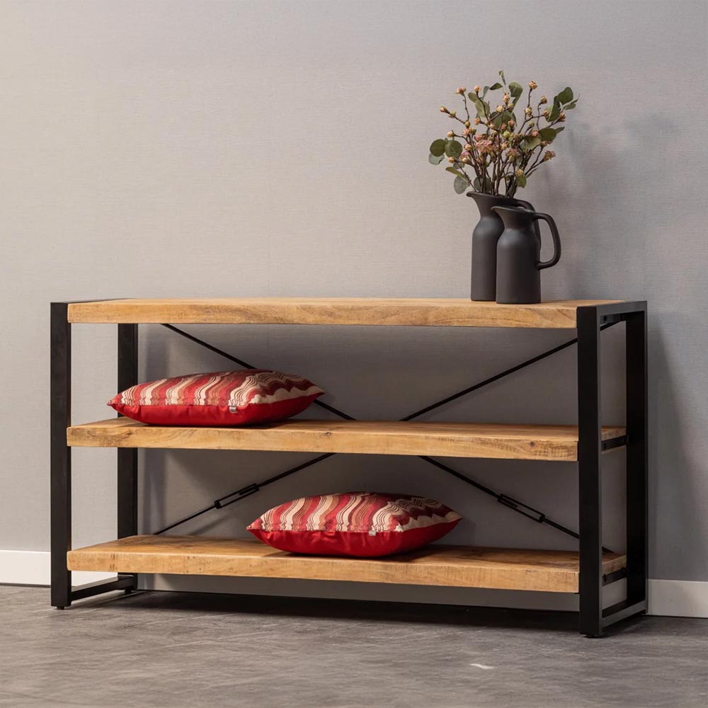 Mangohouten Boekenkast Britt Laag 150 cm