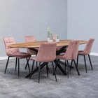 ovale eettafel met dun mangohouten blad 260 cm breed