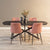 Mangohouten Eettafel Deens Ovaal Tess 220x110 cm Zwart (2,5 cm)