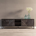 Mangohouten TV Meubel Sabia 200 cm Zwart