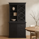 Mangohouten Buffetkast Milan 100 cm X Zwart