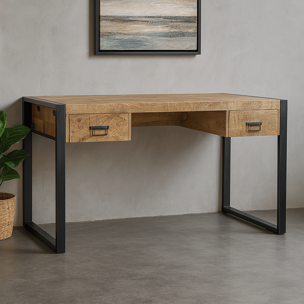 Mangohouten Bureau Kensi 150 cm