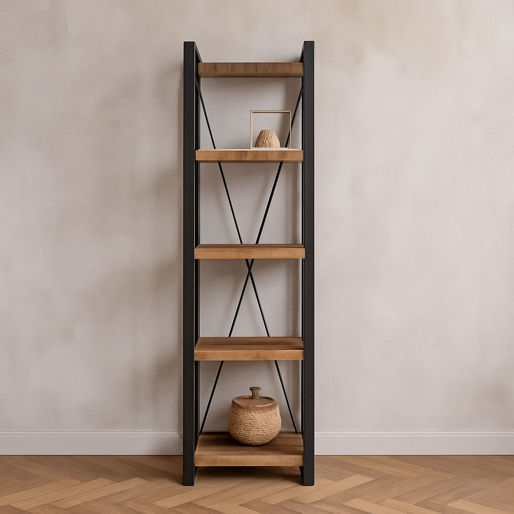 Mangohouten Boekenkast 55 cm
