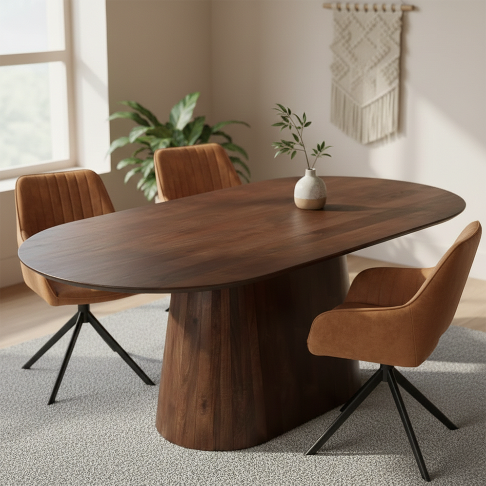 Mangohouten Eettafel bruin 210×100 cm