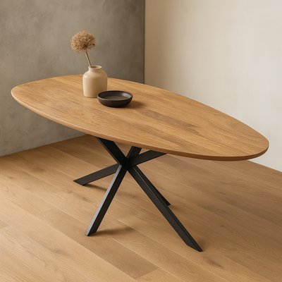 Mangohouten Eettafel Organisch Branwen 220x110 cm
