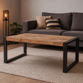Eenvoudige salontafel van mangohout 110 cm lang