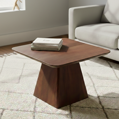 Mangohouten salontafel Mick vierkant bruin 60x60cm