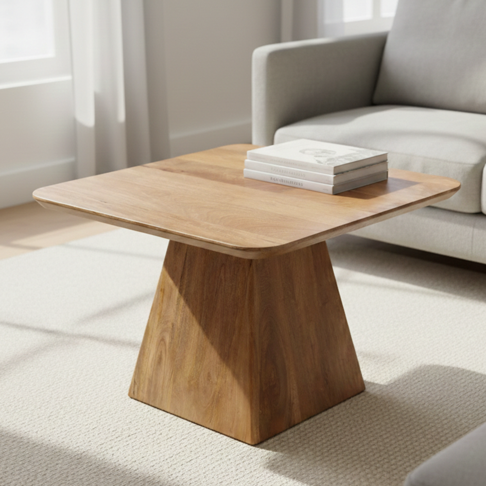 Mangohouten salontafel Mick vierkant 60x60cm