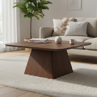 Mangohouten salontafel Mick vierkant bruin 80x80cm