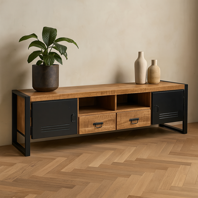 Mangohouten TV Meubel Nola 205 cm