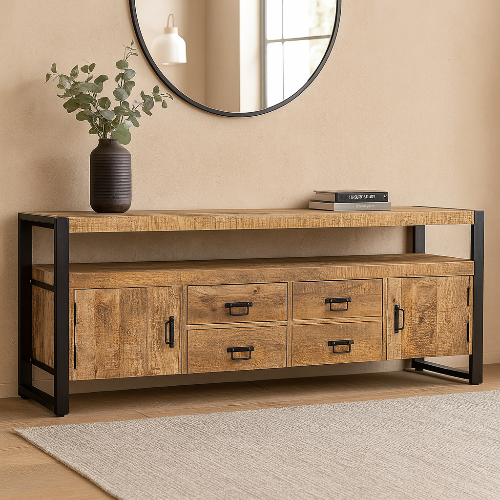 Mangohouten TV Meubel Britt 220 cm