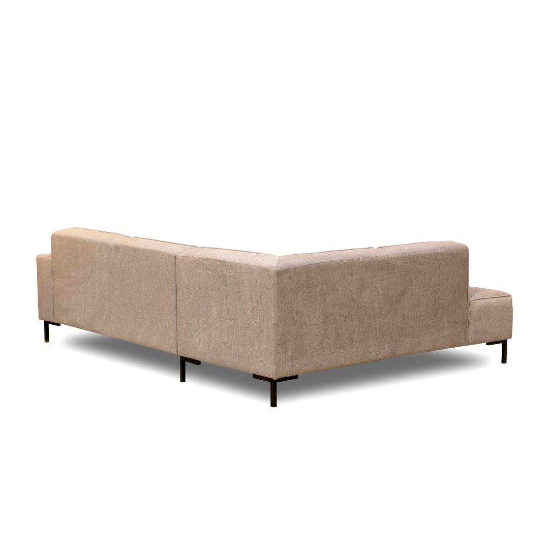 beige hoekbank links 4 zits