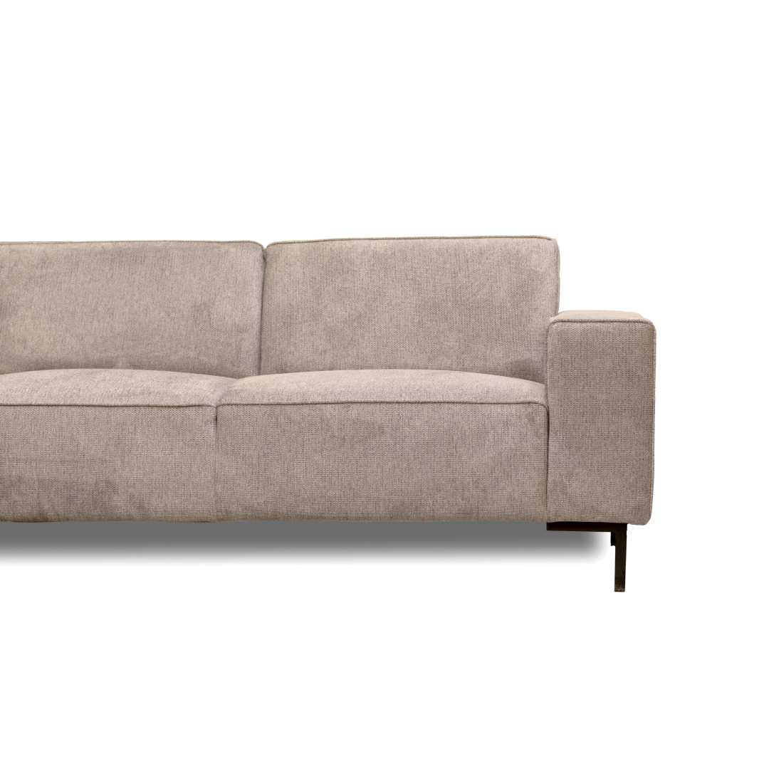 beige hoekbank links 4 zits