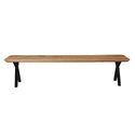 Mangohouten eetkamerbank Emma X-poot 180x40 cm