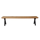 Mangohouten eetkamerbank Emma X-poot 180x40 cm
