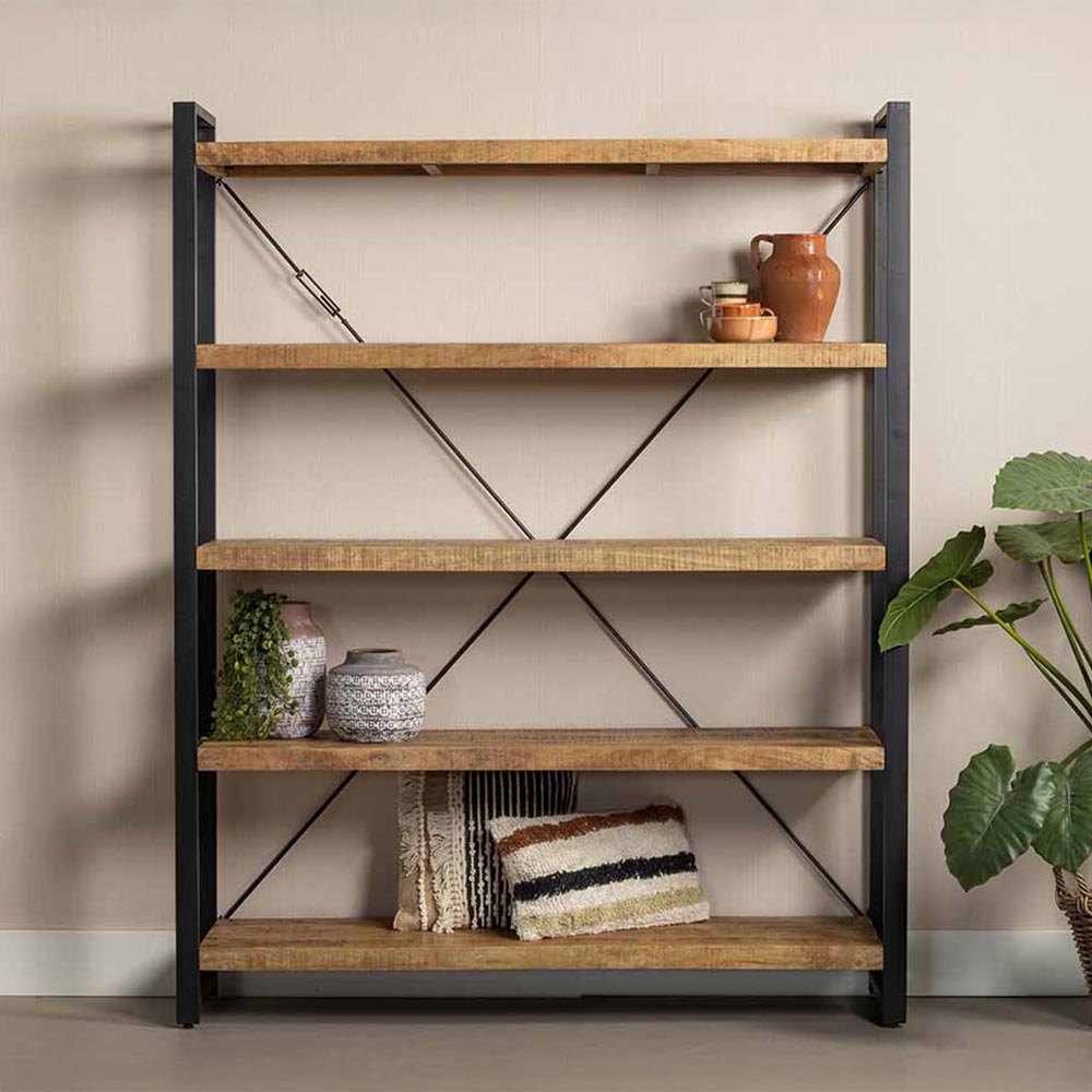Mangohouten Boekenkast Britt 160 cm