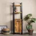 Mangohouten Boekenkast Britt 1 lade 1 deur