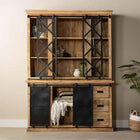Mangohouten Buffetkast Milan 160 cm met dubbele deurtjes X