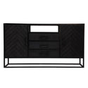 Mangohouten Dressoir Kjeld 145 cm Zwart