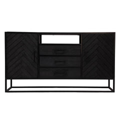 Mangohouten Dressoir Kjeld 145 cm Zwart