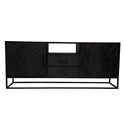 Mangohouten Dressoir Kjeld 180 cm Zwart