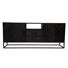 Mangohouten Dressoir Kjeld 180 cm Zwart