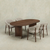 Mangohouten Eettafel Eilis 240x110 cm Walnoot