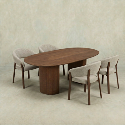 Mangohouten Eettafel Maeve 260x120 cm Walnoot