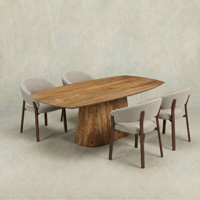 Mangohouten Eettafel Mick Deens ovaal 160×90 cm