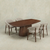 Mangohouten Eettafel Mick Deens ovaal bruin 210×100 cm