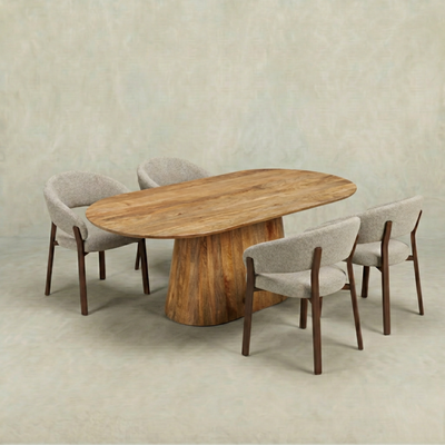 Mangohouten Eettafel Mick capsule 240×110 cm