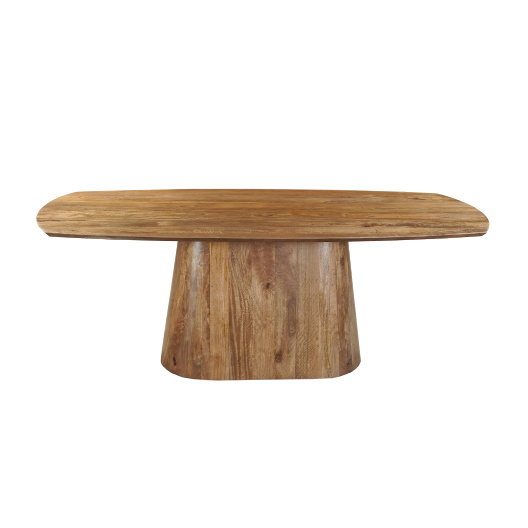 Deens ovale eettafel mangohout