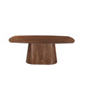 Mangohouten Eettafel Mick Deens ovaal bruin 180×90 cm