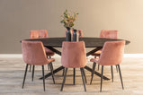 Mangohouten Eettafel Ovaal Julia 160x90 cm Zwart (2,5 cm)